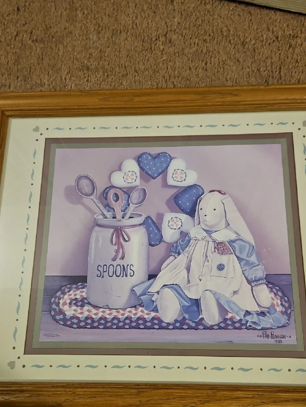 Vintage Pat Pearson Country Bunny Framed Print